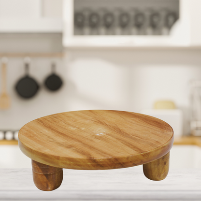 RasoiShop Wooden Chakla Bolong Heavy (No. 10) - 1