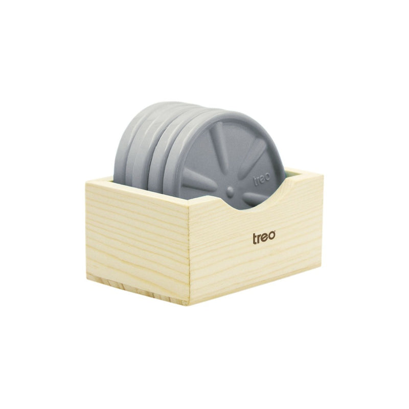 Treo Lid Cum Coaster with Wooden Stand - 11