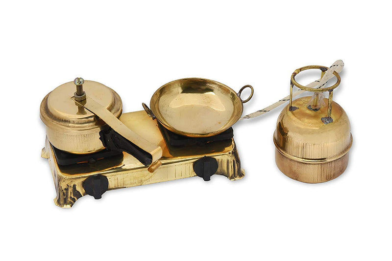 Desi Toys Golden Brass Pital Gas Set