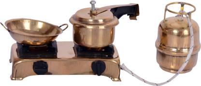 Desi Toys Golden Brass Pital Gas Set