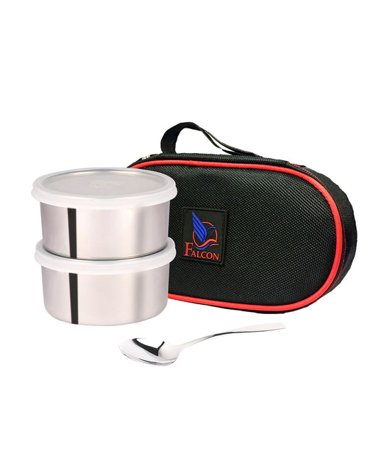 Falcon Tuff Double Wall Stainless Steel Lunch Box Copper Colour, Set of 2, 3, 4 Containers