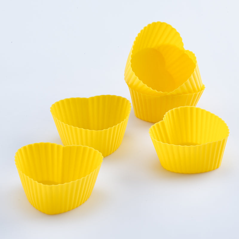 Helping Hand Silicone Heart Shape Muffin Mould 6 Pcs