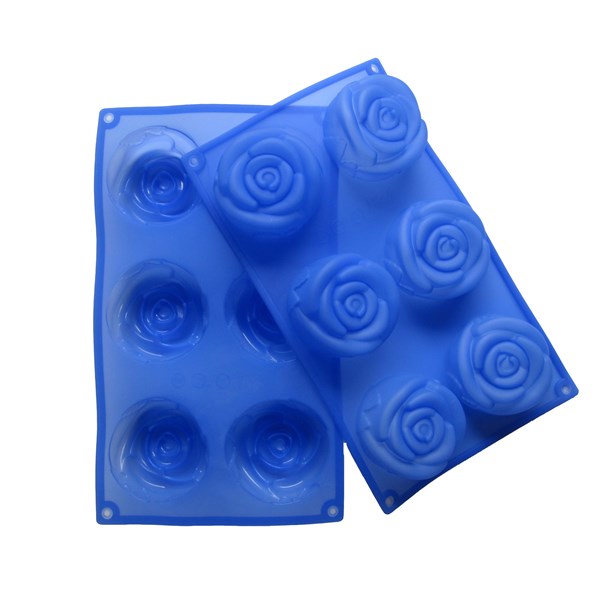 Helping Hand silicon Rose Cake mould  6 cavities