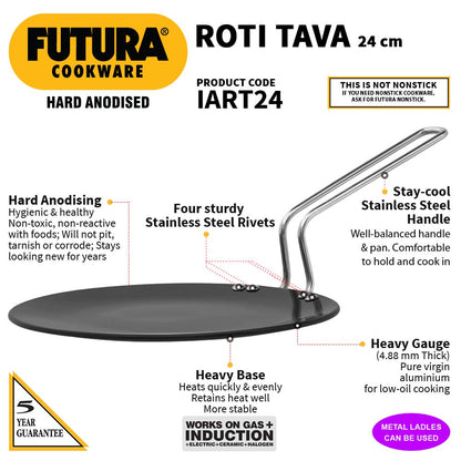 Hawkins Futura Hard Anodised 24 cm Roti Tawa - 2