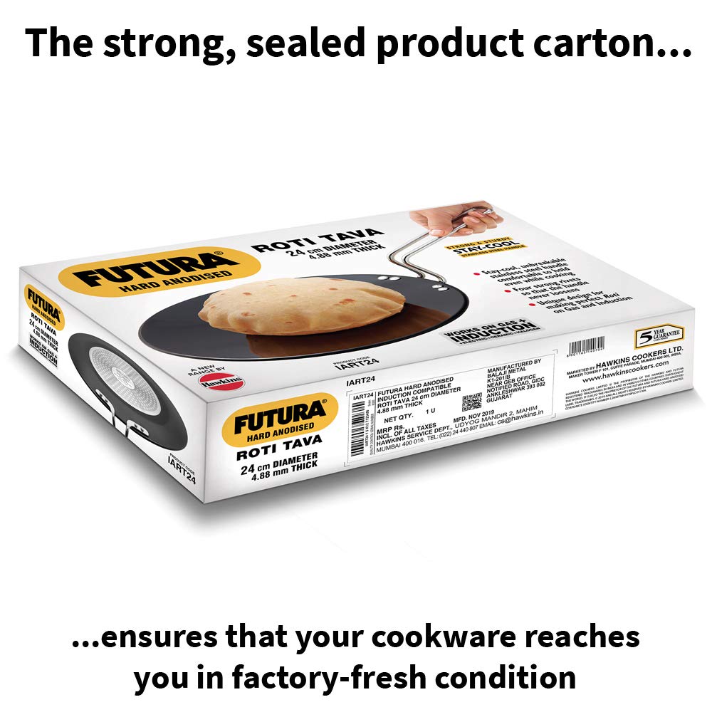 Hawkins Futura Hard Anodised 24 cm Roti Tawa - 6