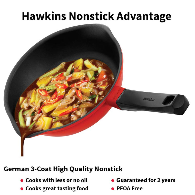 Hawkins Die Cast Non Stick 24 cm Frying Pan with Glass Lid - IDCF24G - 4