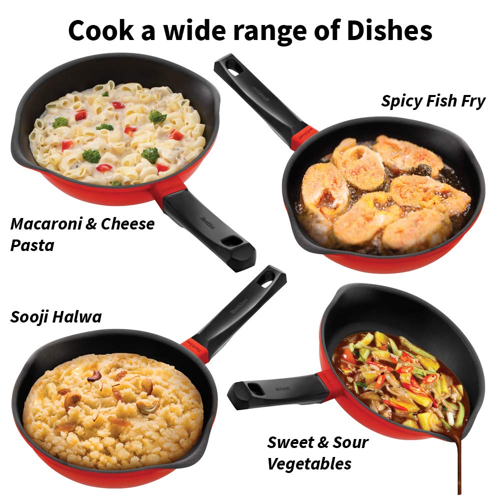 Hawkins Die Cast Non Stick 24 cm Frying Pan with Glass Lid - IDCF24G | – Rasoi Shop