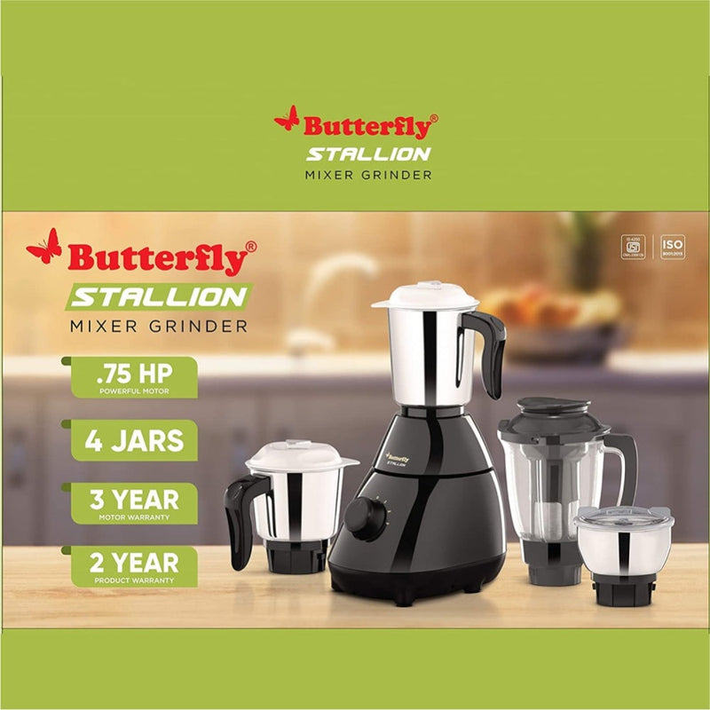 Butterfly Stallion 750 Watt Mixer Grinder with 4 Jars - 2