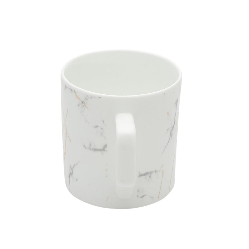 Clay Craft Marble Monochrome 220 ML White Gold Coffee & Tea Mugs - 5
