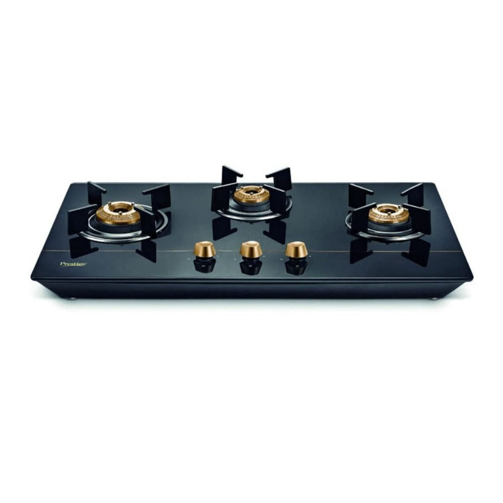 Prestige Euro Glass Top 3 Burners Gas Stove With Toughened Glass Top