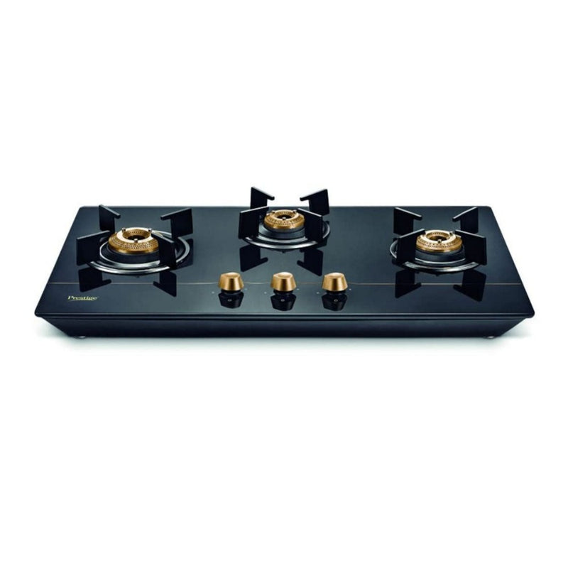 Prestige Euro Glass Top 3 Burners Gas Stove With Toughened Glass Top - 40366 - 1