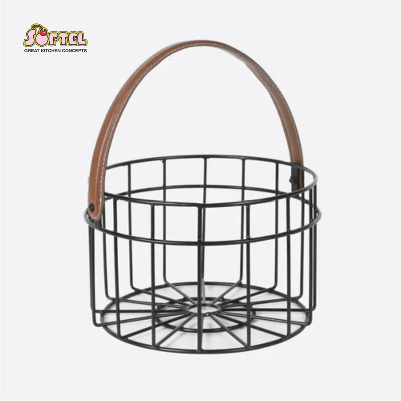 Softel Metal Hold Me Tight Handy Multipurpose Basket with Vegan Handle - 2