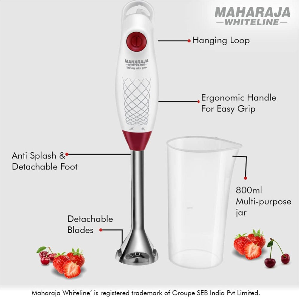 Maharaja Whiteline Infiny Mix Pro 175 Watt Hand Blender - 6