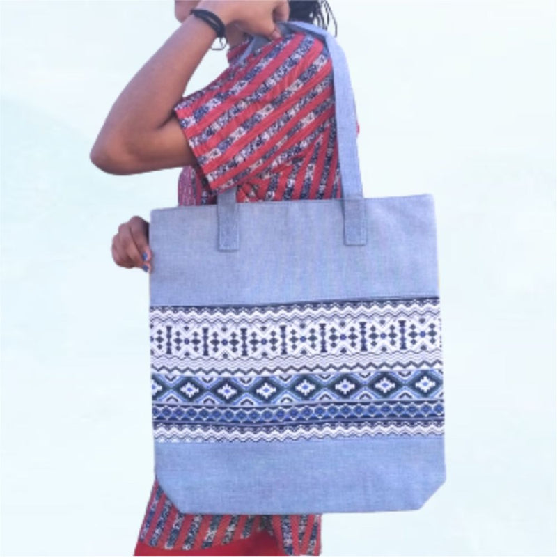 RasoiShop Colorful Cotton Eco-Friendly Shopping Bag - Blue - 9
