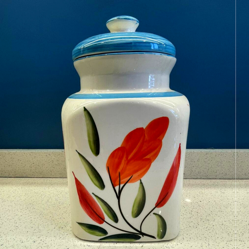 Rasoishop Square Ceramic Jar | Pickle / Aachar Jar - 4