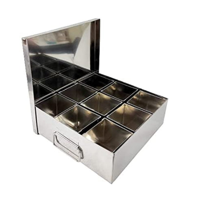 Komal Stainless Steel Masala Dabba with 9 Compartments - 2