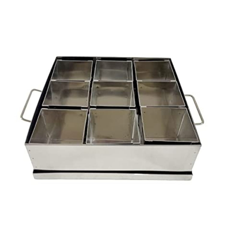 Komal Stainless Steel Masala Dabba with 9 Compartments - 3