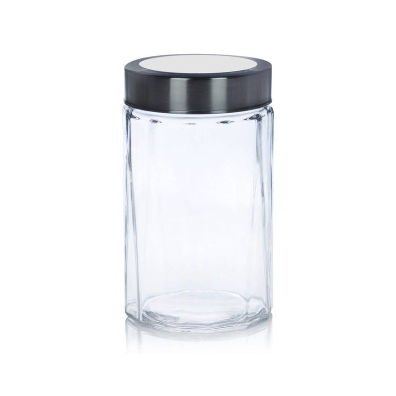 Yera XSeries KPM Glass Storage Jar with Steel Lid Transparent 1 P