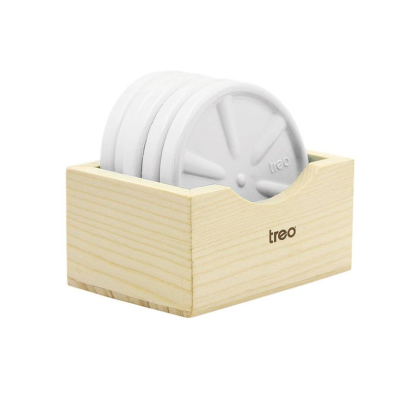 Treo Lid Cum Coaster with Wooden Stand - 6