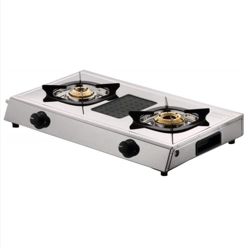 Butterfly Stainless Steel Matchless 2 Burner Gas Stove - 2