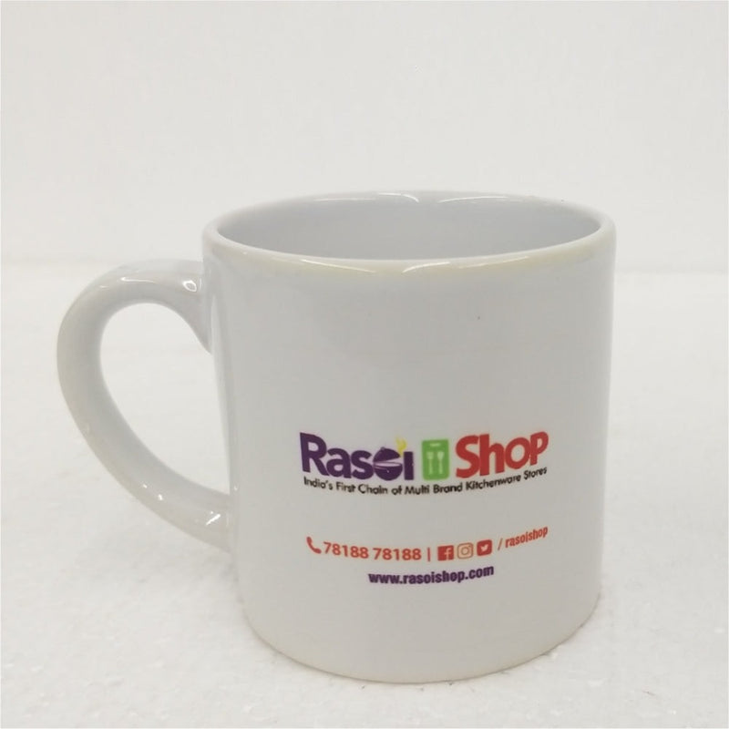 RasoiShop Ceramic Printed 175 ml Coffee Mug - 3