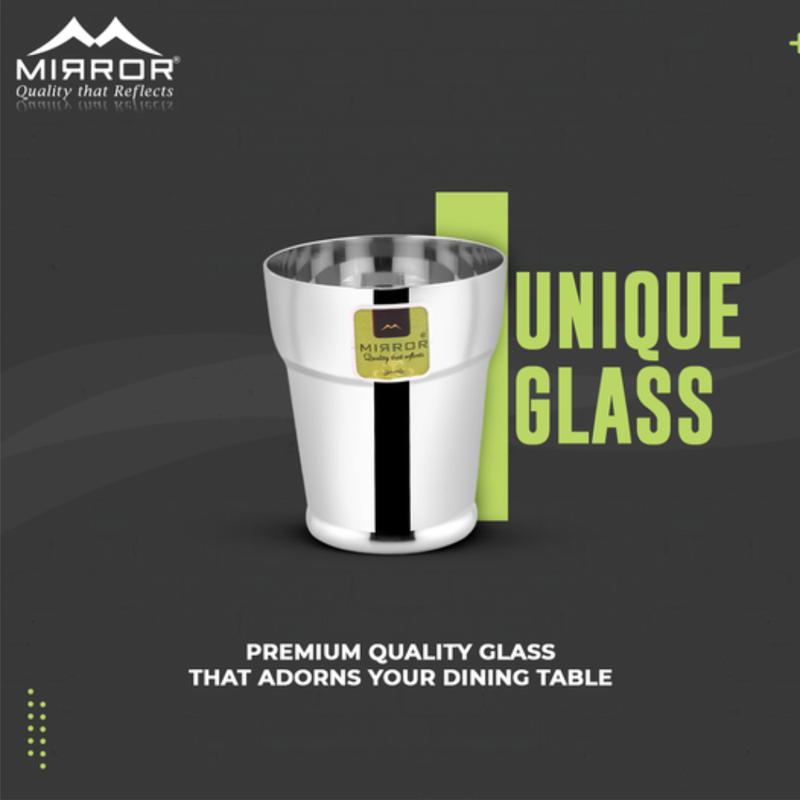 Mirror Unique Stainless Steel Glass Set - MIR0089 - 3