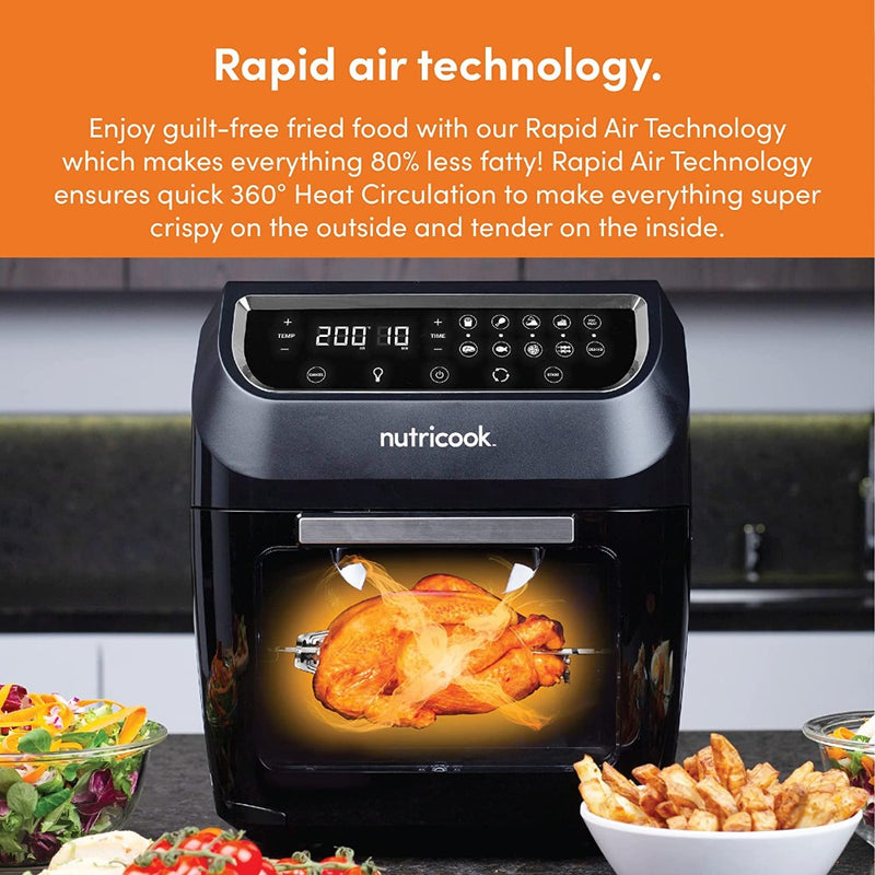 Nutricook 1800 Watts Digital 12 Litre Air Fryer Oven - 6