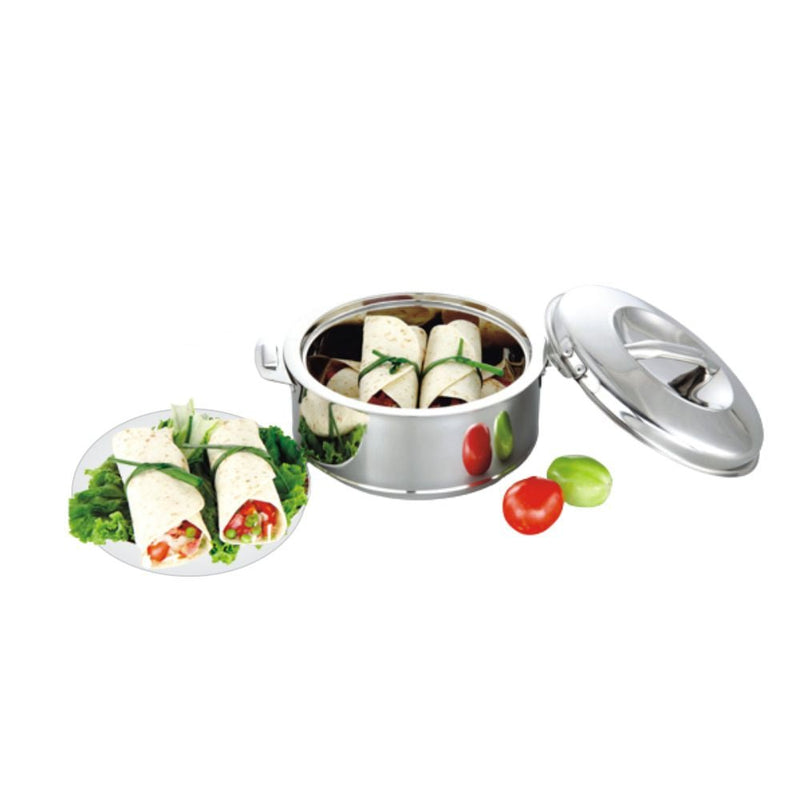 Softel Stainless Steel Double Wall Insulated Serving Hot Pot Casserole with Steel Lid - 1