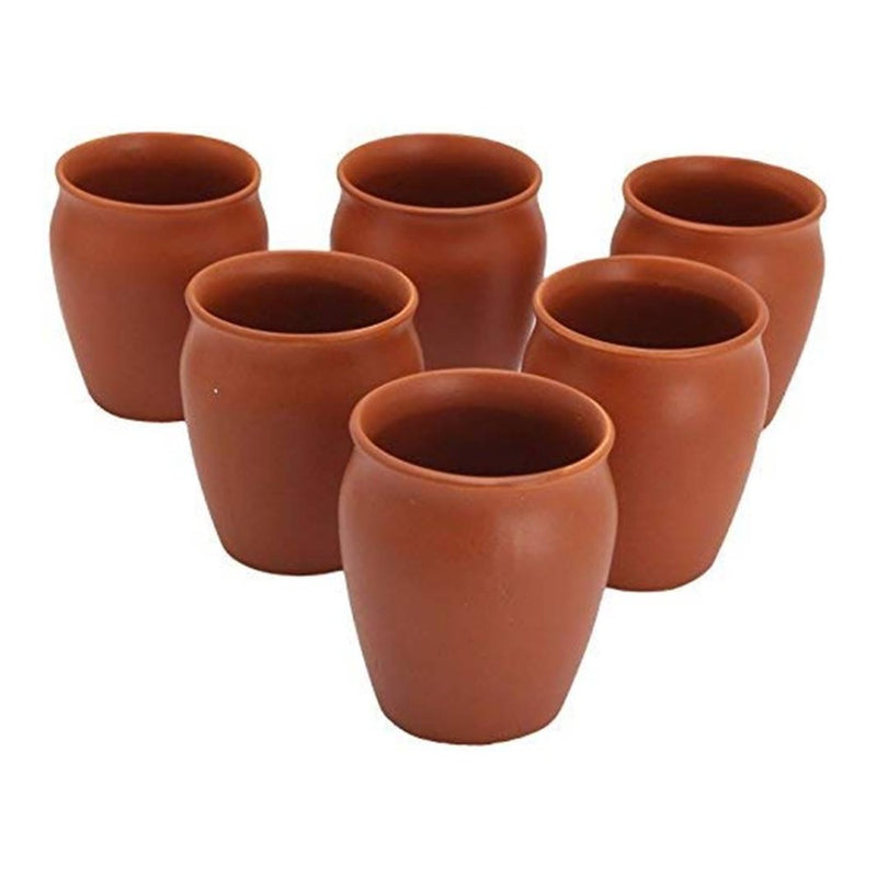 RasoiShop Ceramic Kullar Plain 200 ML Tea Coffee Cups - 1