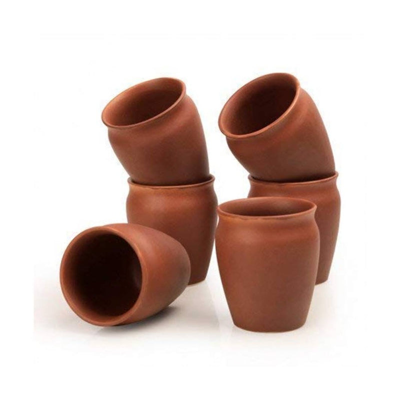 RasoiShop Ceramic Kullar Plain 200 ML Tea Coffee Cups - 3