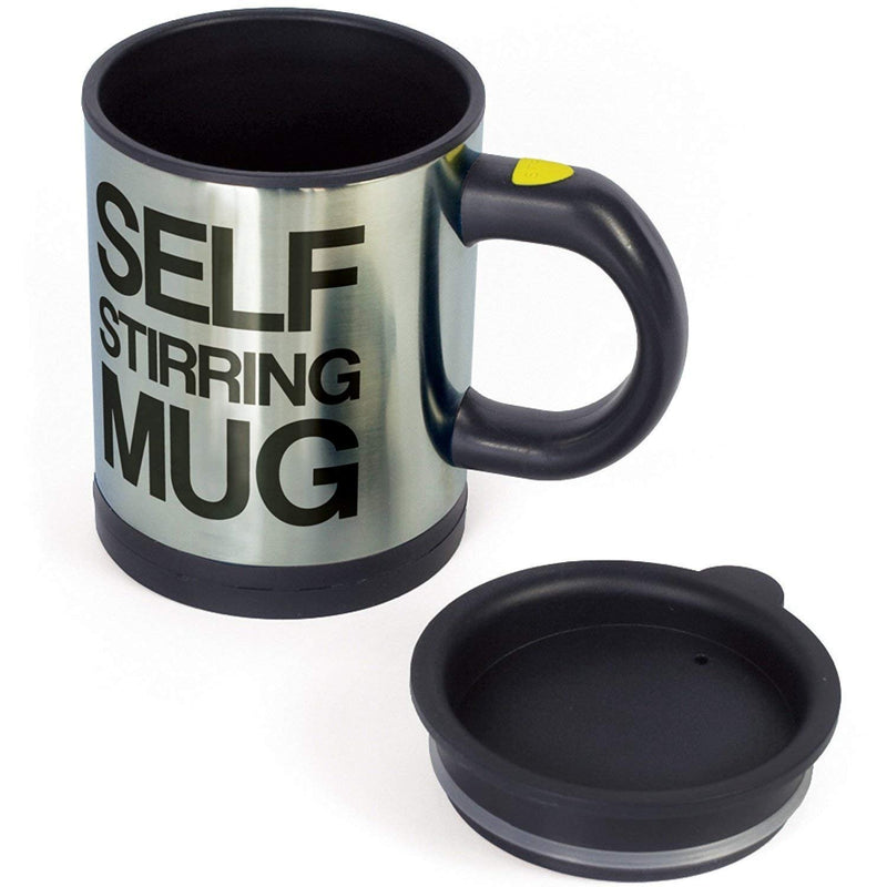 Rasoishop Automatic Stainless Steel Coffee Mixing Blender Self Stirring Mug (Plastic interior)