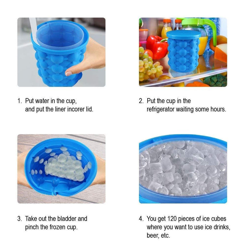 Silicon Space Saving Ice Cube Mould - 6