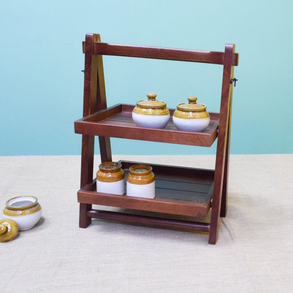 Rasoishop Wooden Foldable Organizer/Double Tray - BB0243 - 5