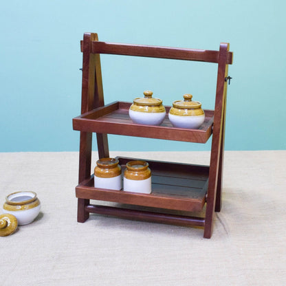 Rasoishop Wooden Foldable Organizer/Double Tray - BB0243 - 5