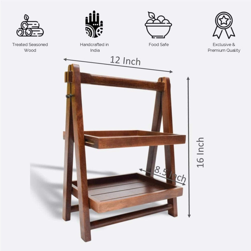 Rasoishop Wooden Foldable Organizer/Double Tray - BB0243 - 7