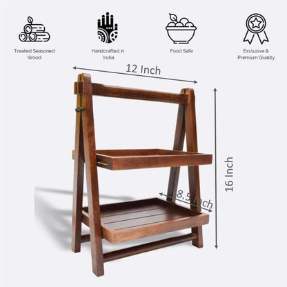 Rasoishop Wooden Foldable Organizer/Double Tray - BB0243 - 7