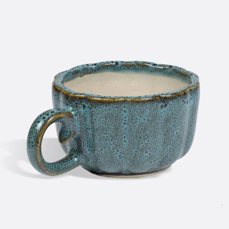 Softel Ceramic Blue Cup Planter from the Wildscape Collection - 2