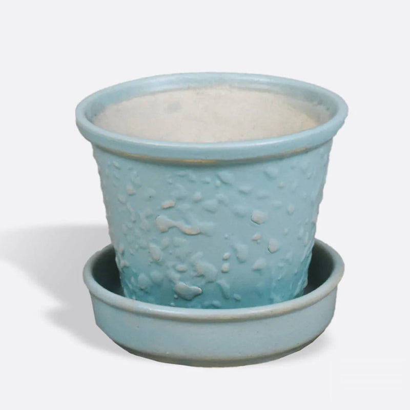 Softel Ceramic Bucket Planter with Base - 1