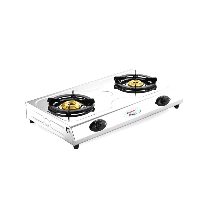 Butterfly Stainless Steel Rhino 2 Burner Gas Stove - 4