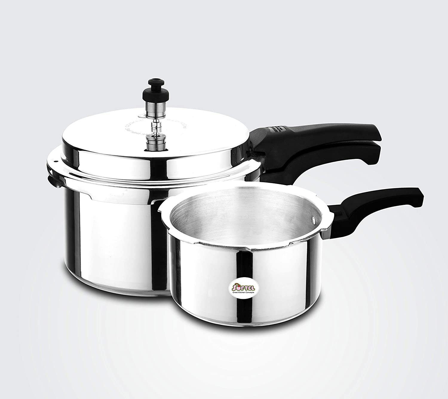 Softel Pressure Cooker Combo Litre Cookers with Common Lid