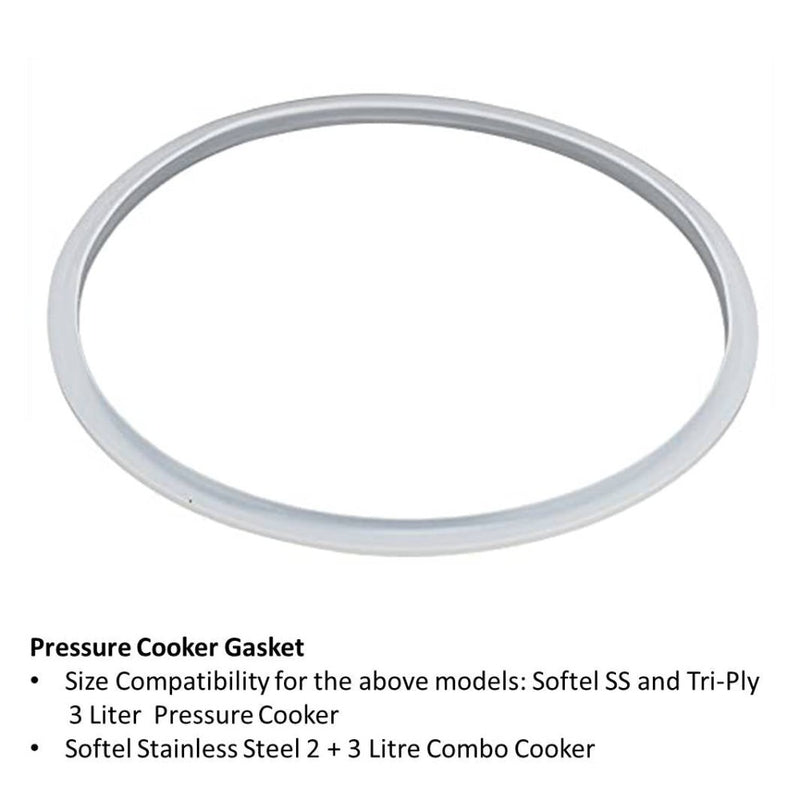 Softel Silicon Gasket for SS and Tri-Ply 3 Litre Pressure Cooker Models - 2