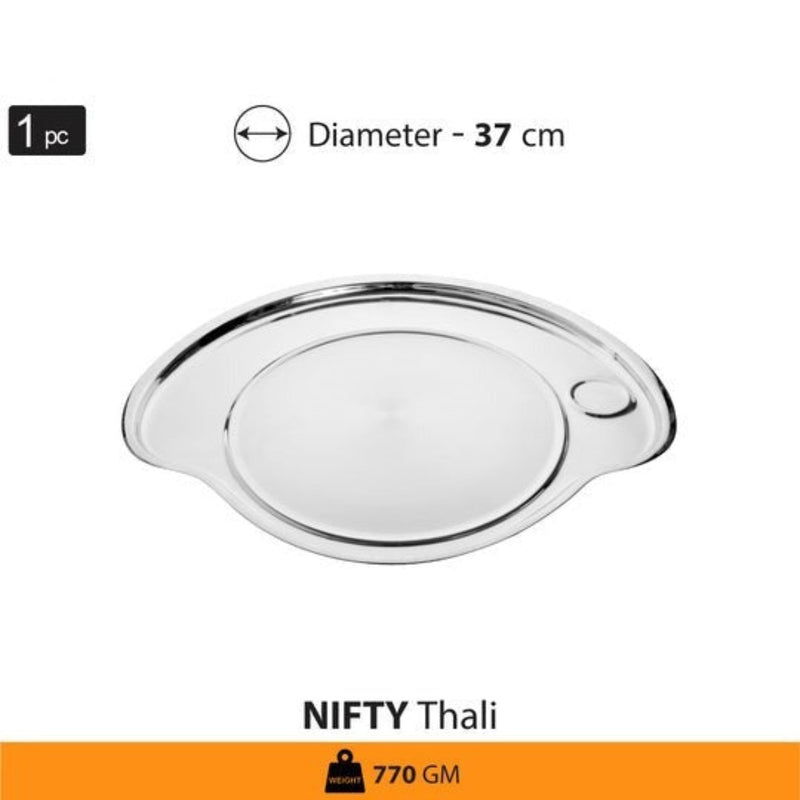 Shri & Sam Nifty Small Stainless Steel Thali Set - 5
