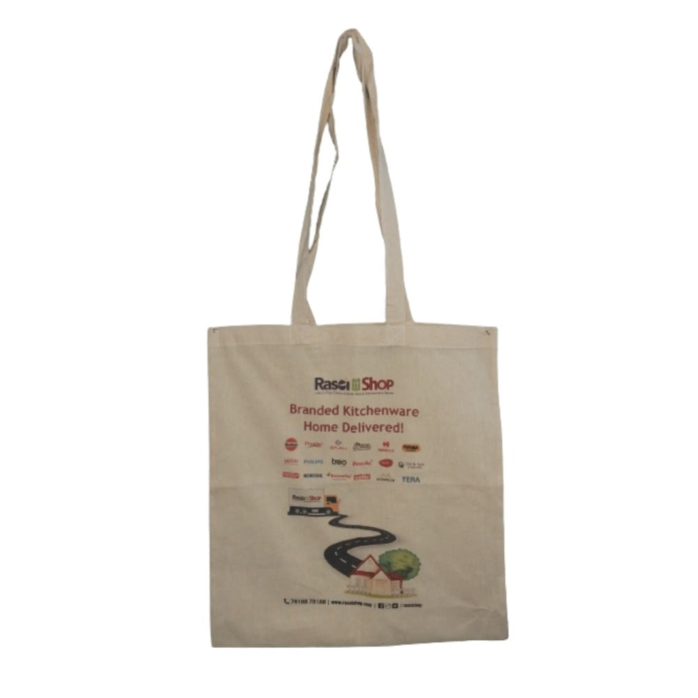 RasoiShop Cotton Reusable Eco-Friendly Shopper Tote Bag Pc