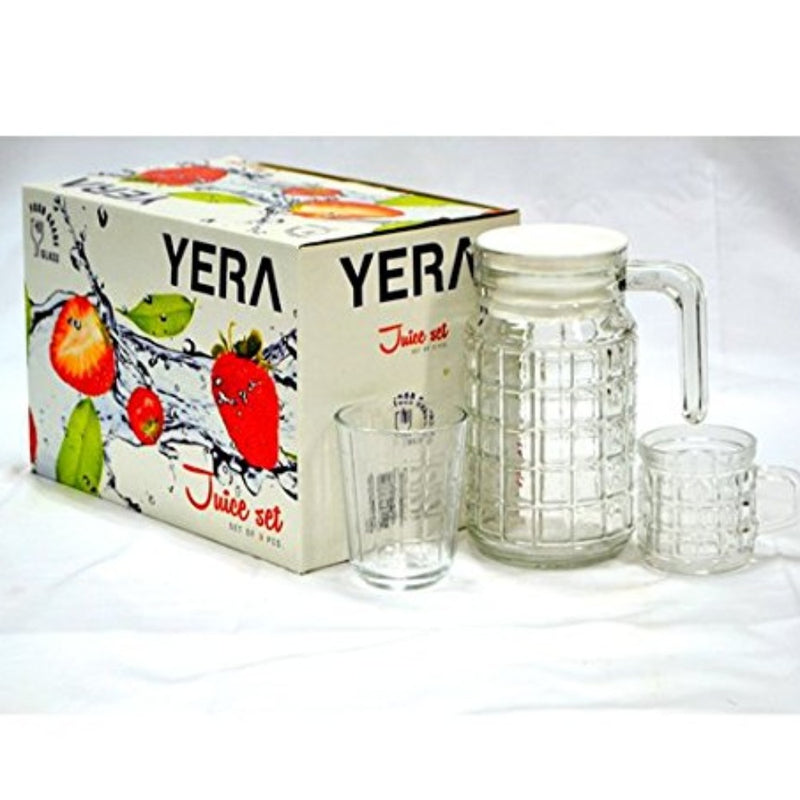 Yera Vector Moulded Design Juice Glass Set - 6