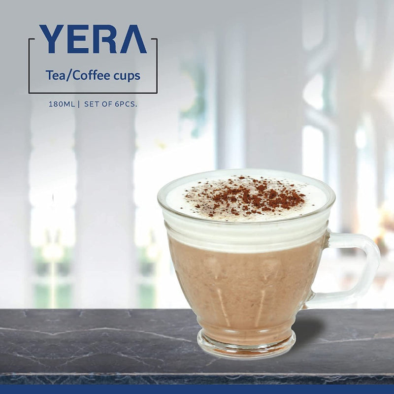 Yera CS6DD 180 ML Glass Coffee Mugs - 3