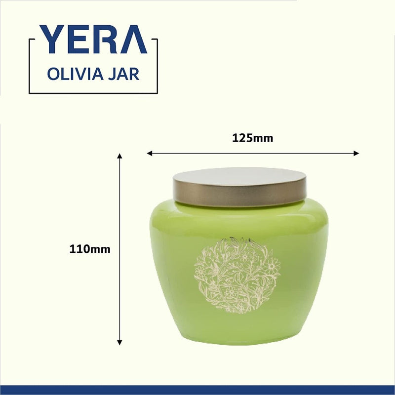 Yera Olivia 850 ML Glass Storage Jar with Metallic Lid - 3
