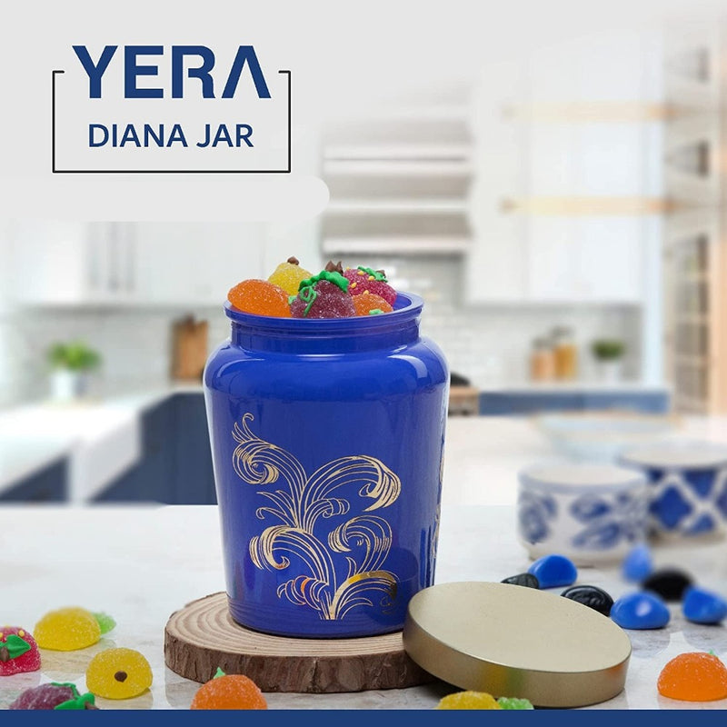Yera Diana 750 ML Glass Storage Jar with Metallic Lid - 5