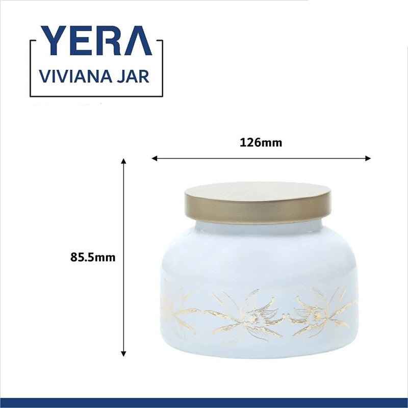 Yera Viviana 760 ML Glass Storage Jar with Metallic Lid - IJR07600440 - 5