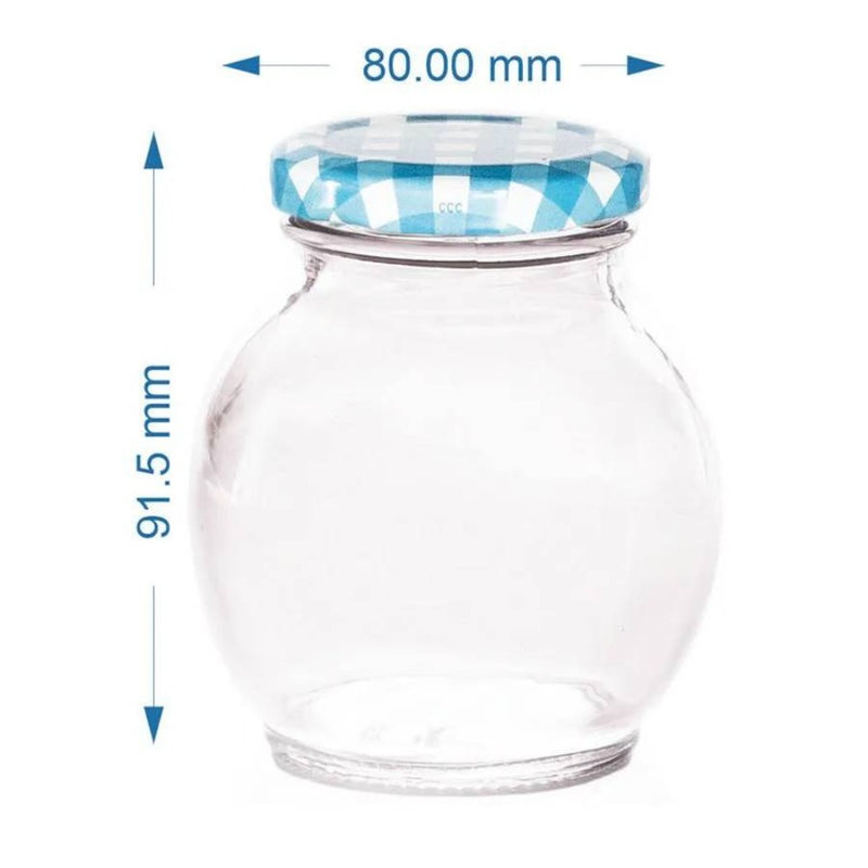 Yera Lucia 300 ML Glass Storage Jar with Checked Lid - Leak Proof - JR375 - 6