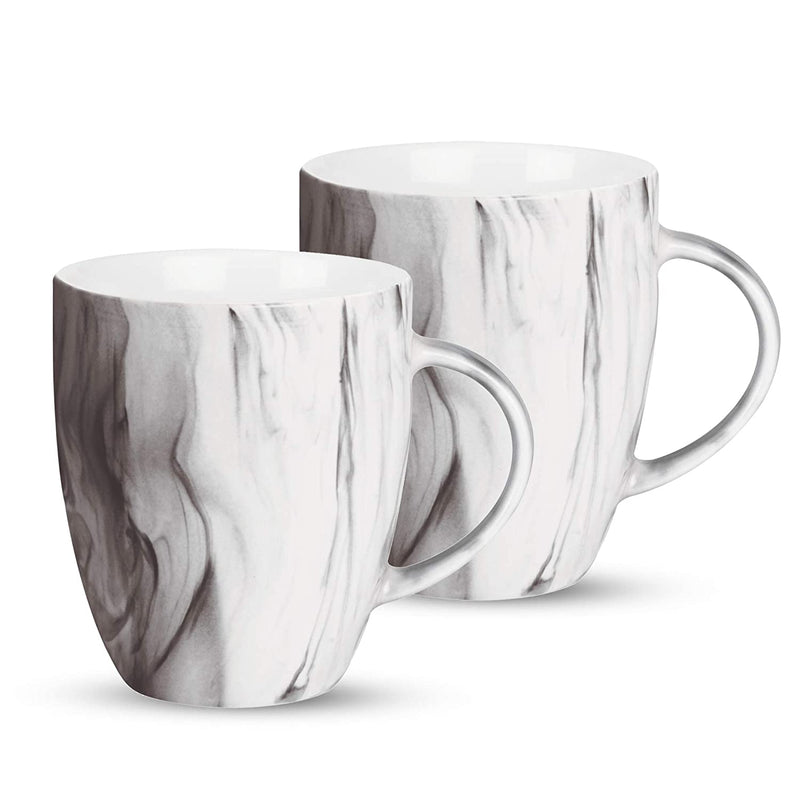 Treo Ceramic Marble Mug - Set of 2, 240ml